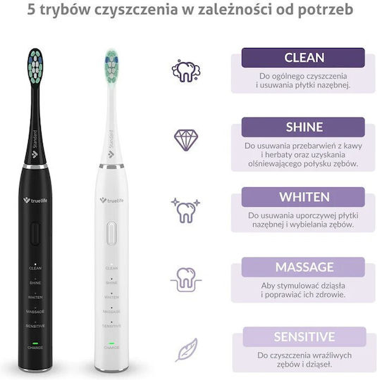 TrueLife Sonicbrush Electric Toothbrush With White Travel Case