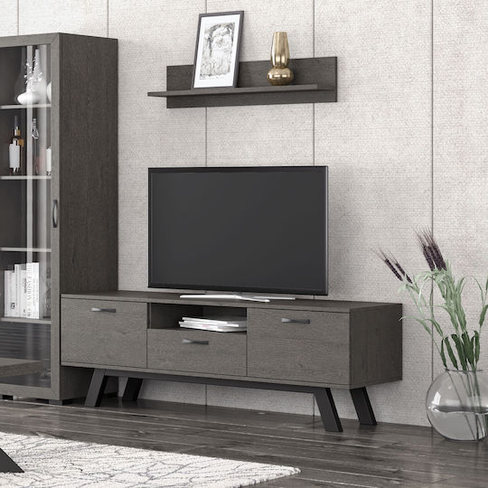 Wohnzimmer TV-Einheit Gray L150xB44.5xH52cm