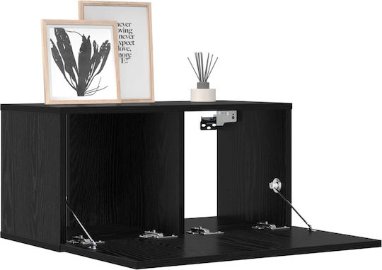 Living Room TV Unit Black Oak M120xW30xH30cm