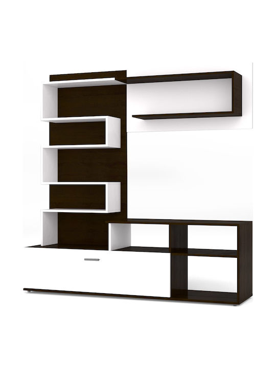 Jasmin Living Room TV Unit Wenge / Λευκό L170xW41.5xH170cm