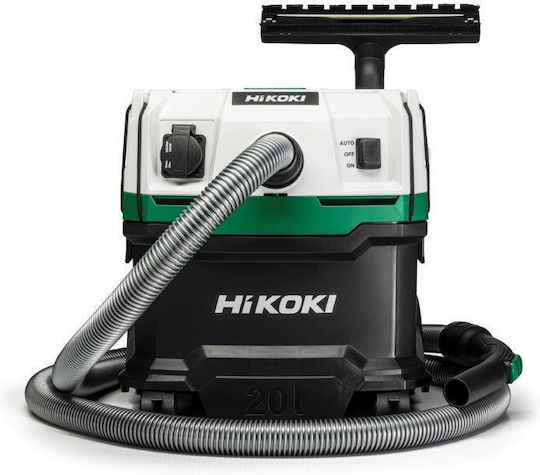 Hikoki Aspirator Umed-Uscat 1200W cu Recipient din Plastic 20l