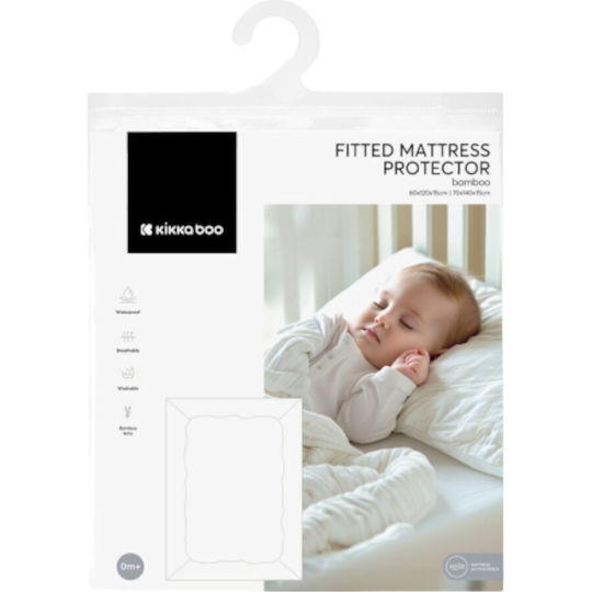 Kikka Boo Hedge Hugs Waterproof Baby Crib Mattress Protector Cotton with Border 70x140x15cm