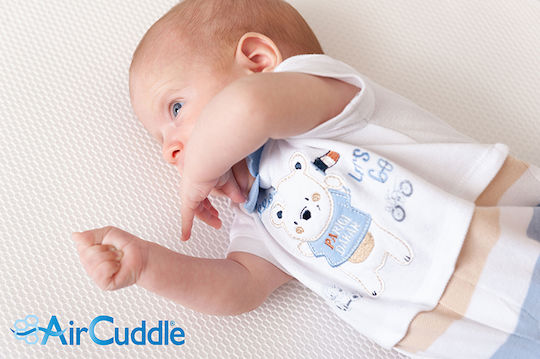 Air Cuddle Top Safe Fitted Waterproof Crib Mattress Protector Breathable 63x125cm