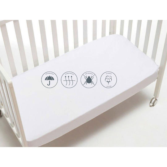 Interbaby Impermeabil Protecție saltea pentru pat copii Bumbac cu bordură 80x130buc