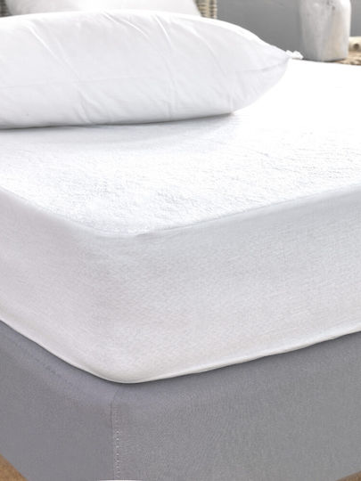 Palamaiki White Comfort Terry Fitted Waterproof Cradle Mattress Protector Cotton Terry Towel 50x80cm