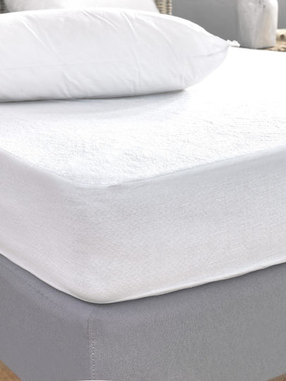 Palamaiki White Comfort Terry Fitted Waterproof Cradle Mattress Protector Cotton Terry Towel 50x80cm