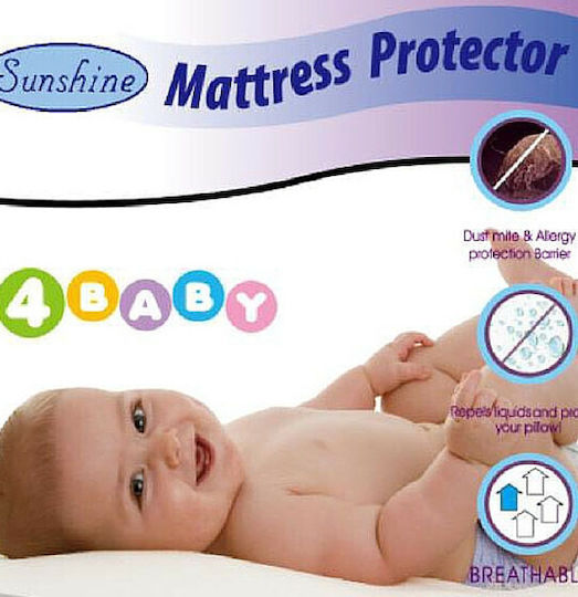 Sunshine Kids Impermeabil Protecție Pat Copii Prosop Cu Fustă 70x140x20cm