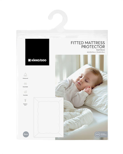 Kikka Boo Sleepy Sheep Αδιάβροχο Επίστρωμα Παιδικού Κρεβατιού Sleepy Sheep Βαμβακερό με Φάσα 60x120x15εκ.