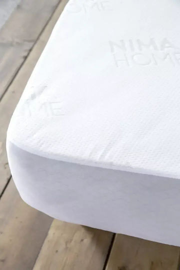Nima Abbraccio Waterproof Baby Mattress Protector Crib White with Fitted 70x140x15cm