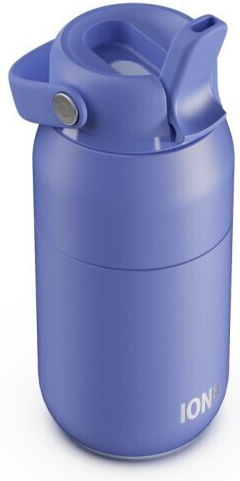 Ion8 Μπουκάλι Θερμός Ανοξείδωτο 360ml Λιλά με Καλαμάκι και Λαβή