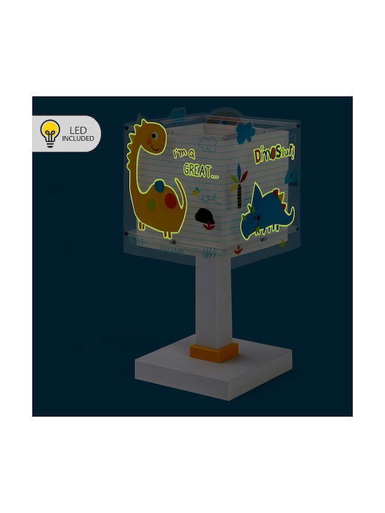Ango LED Kinder Schreibtischlampe Dinos Hellblau