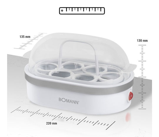 Bomann EK 5022 Βραστήρας Αυγών 6 Θέσεων 400W Ασημί