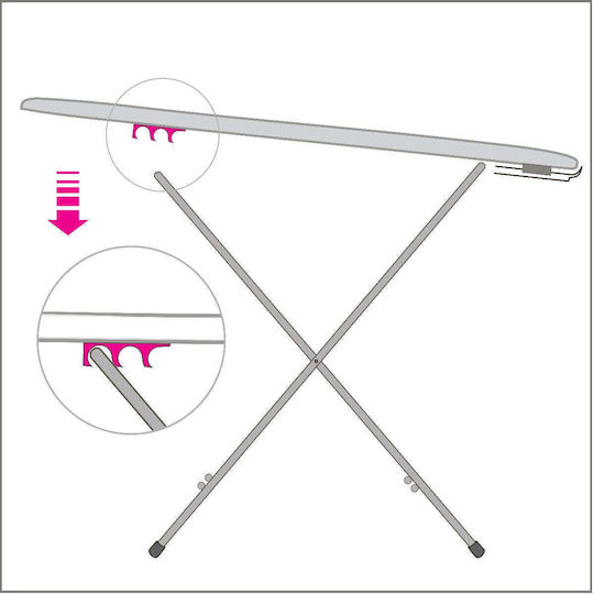 Eurogold Ironing Board For Steam Iron Foldable 110x30cm