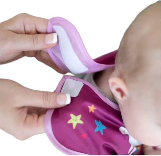 Bumkins Superbib Bavetă material textil cu autocolant & Buzunar Multicoloră pentru 24 m+ 3buc