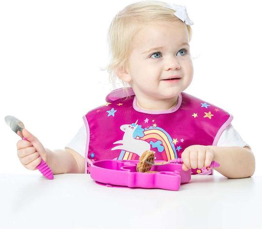 Bumkins Superbib Bavetă material textil cu autocolant & Buzunar Multicoloră pentru 24 m+ 3buc