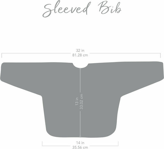 Bumkins Αδιάβροχη Ποδιά Πλαστική με Κορδόνι Sleeved Bib με Τσέπη & Μανίκια Jungle για 6 m+