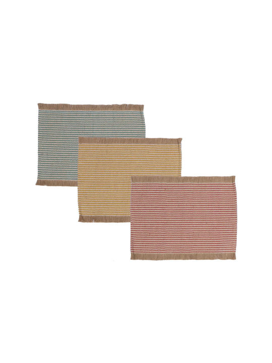 Nef-Nef Homeware Lander Σουπλά Ψάθινο Κόκκινο 48x33cm