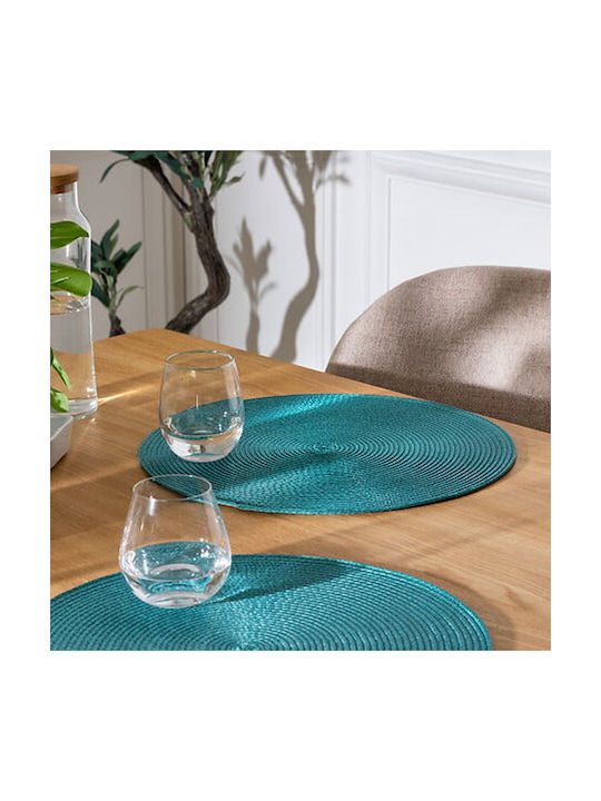 Atmosphera Round Fabric Placemat Green 38cm