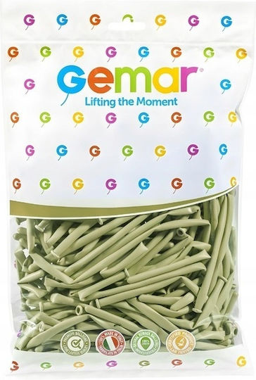 Composition with 100 Green Modelling Balloons 140cm