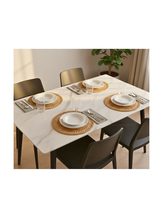 Polihome Chakram Rattan Placemats 38x38cm 4 Pieces