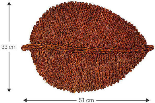 Polihome Leafamber Rattan Placemats 51cm 4 Pieces