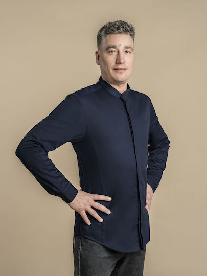 Clement Design Coat Chef Blue with Long Sleeve Zadar