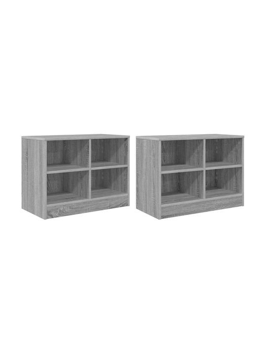 Wooden Storage Shelf Unit L66xW33xH48cm