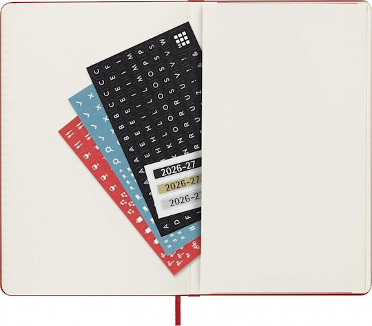 Moleskine Classic Planner 2026 2027 Weekly Notes 18 Month Red Large 13x21 Hard Cover 8056999279806