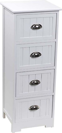 Wooden Storage Drawers with 4 Drawers L35xW30xH90cm Wooden Storage Drawers with 4 Drawers L35xW30xH90cm