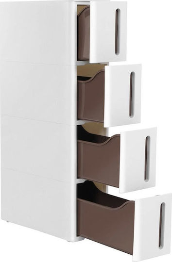 Songmics Kleine Aufbewahrungsmöbel Schubladen M45xP17xH84cm