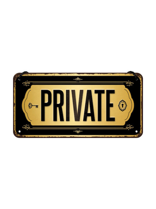 Nostalgic Art 3D Wall Decor Sign Private Handmade Made of Metal 20x10cm