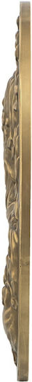 Artekko Decorative Sign Solis Handmade Gold Made of Metal 55x4.2x40cm