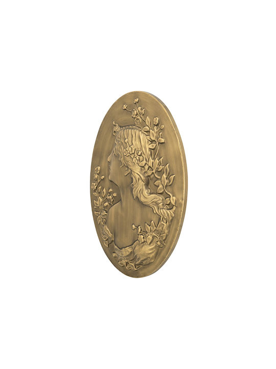 Artekko Wall Decor Solis Gold Made of Metallic 55x4.2x40cm