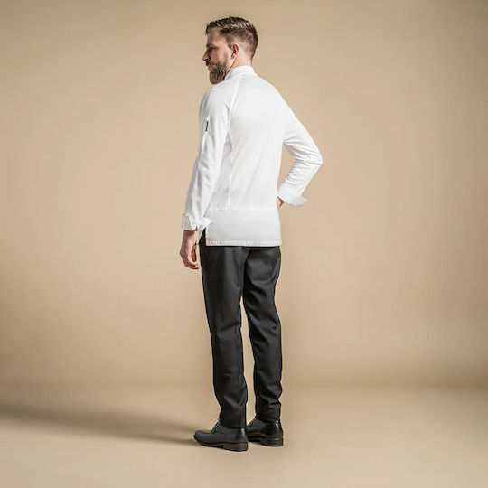 Clement Design Haina Bucătar Bărbat Alb cu Mânecă lungă Forza