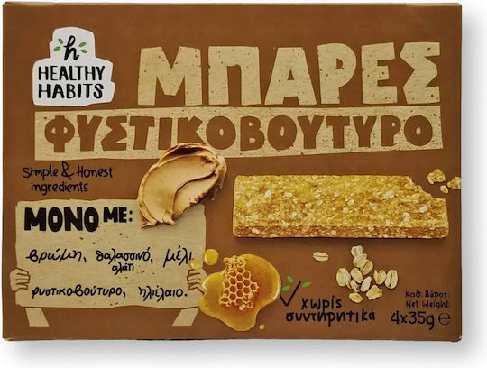 Healthy Habits Μπάρα Βρώμης με Φυστικοβούτυρο (4x35gr)