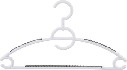 Irak Plast Clothes Hanger White LA-430 4pcs