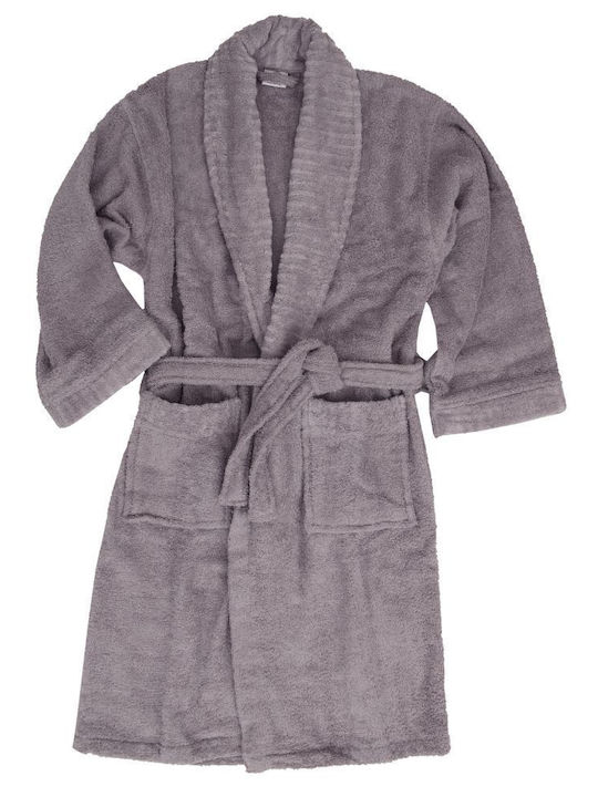 Anna Riska Bademantel mit Halsband Linen 550g/m²