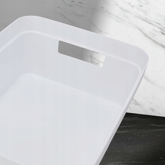 Curver Пластмаса Кутия за съхранение с капак Бял 36x27x14см 1бр