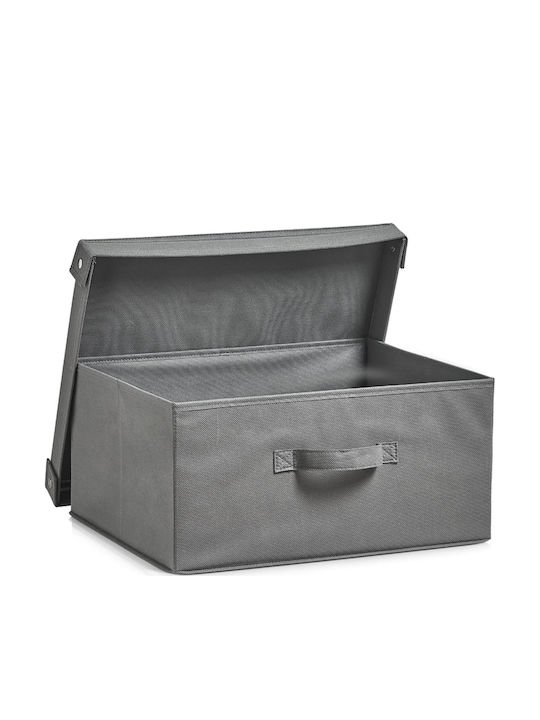 Zeller Fabric Storage Box with Lid Gray 35x41x20cm 1pcs