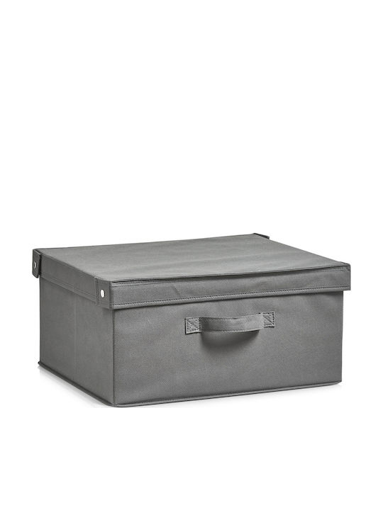 Zeller Fabric Storage Box with Lid Gray 35x41x20cm 1pcs
