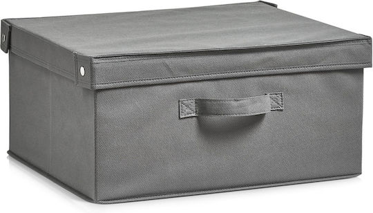 Zeller Stoff Aufbewahrungsbox mit Deckel Gray 35x41x20cm 1Stück