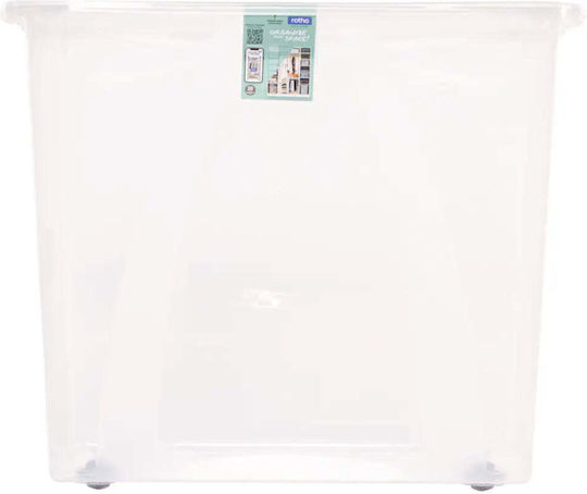Rotho Babydesign Plastic Storage Box with Wheels and Lid 70lt