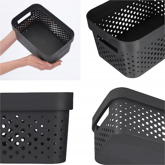 Curver Пластмаса Кутия за съхранение с капак Сив 26x18x12см 1бр