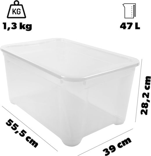 Прозрачна кутия T L 47л 39x55.5x28.5см с капак