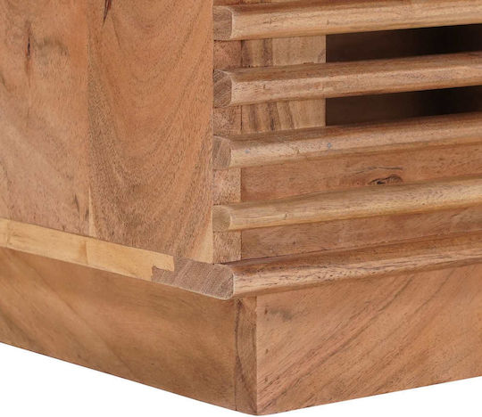 vidaXL Дървено Кутия За Съхранение С Капак Кафяво 85x40x46см