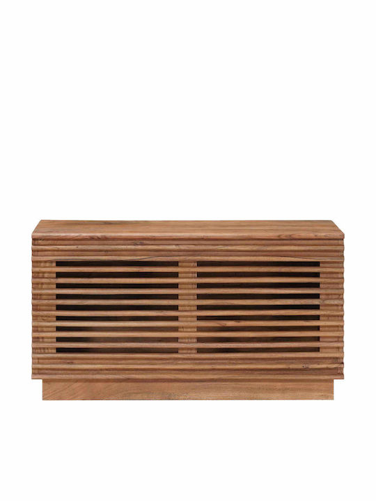 vidaXL Wooden Storage Box with Lid Brown 85x40x46cm