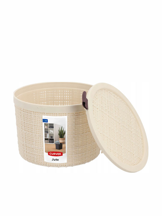 Round Jute Jar Lid 2l Ø17x13cm Cream Color