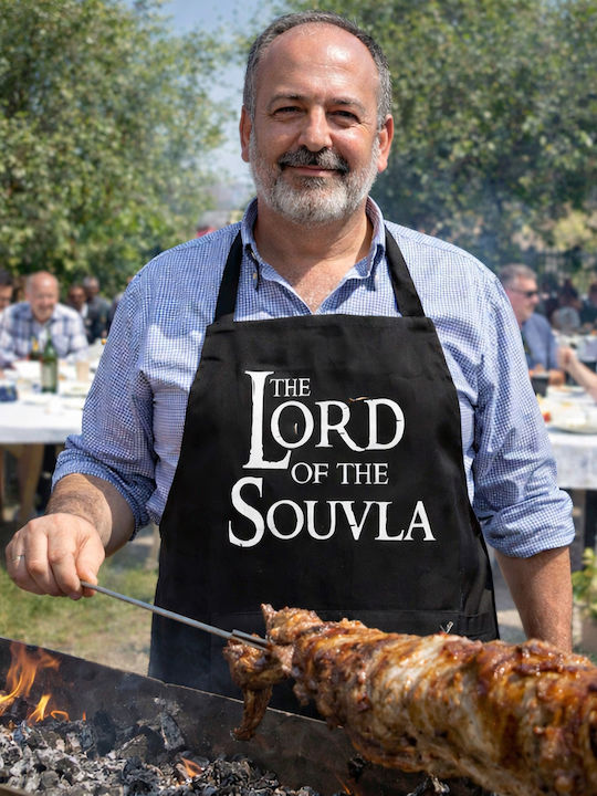 Schwarze Küchenschürze Lord Souvla