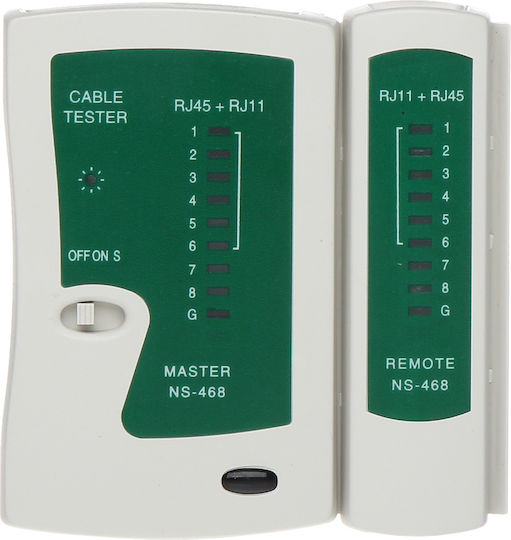Rebel Ελεγκτής Tester Καλωδίων Δικτύου RJ11 / RJ12 / RJ45