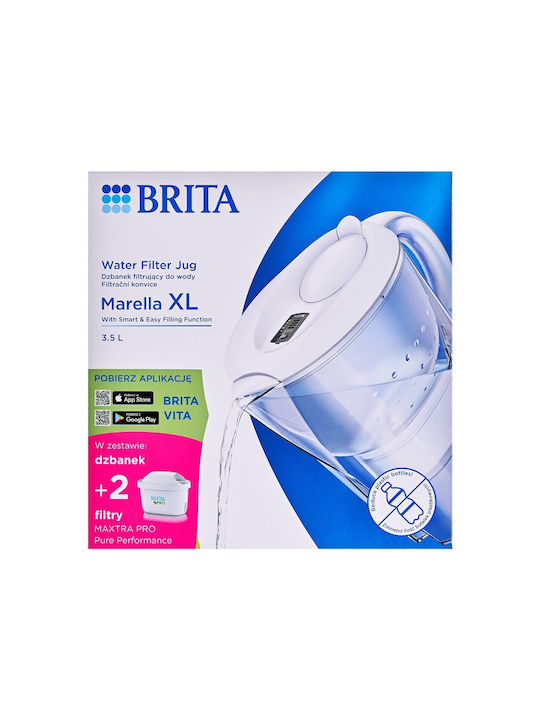 Brita Marella Xl Κανάτα Σερβιρίσματος 3500ml 2τμχ